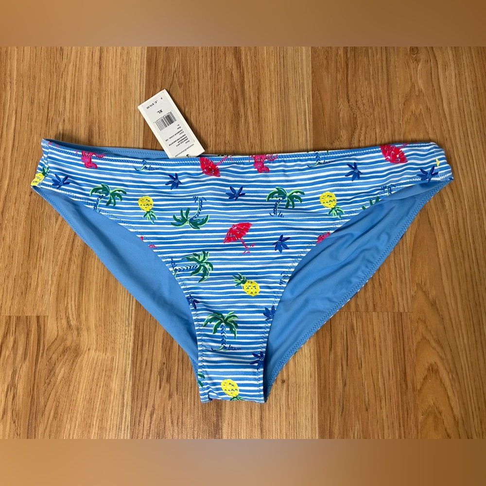 Vineyard Vines Blue Sunbathe Stripe Bikini Bottom